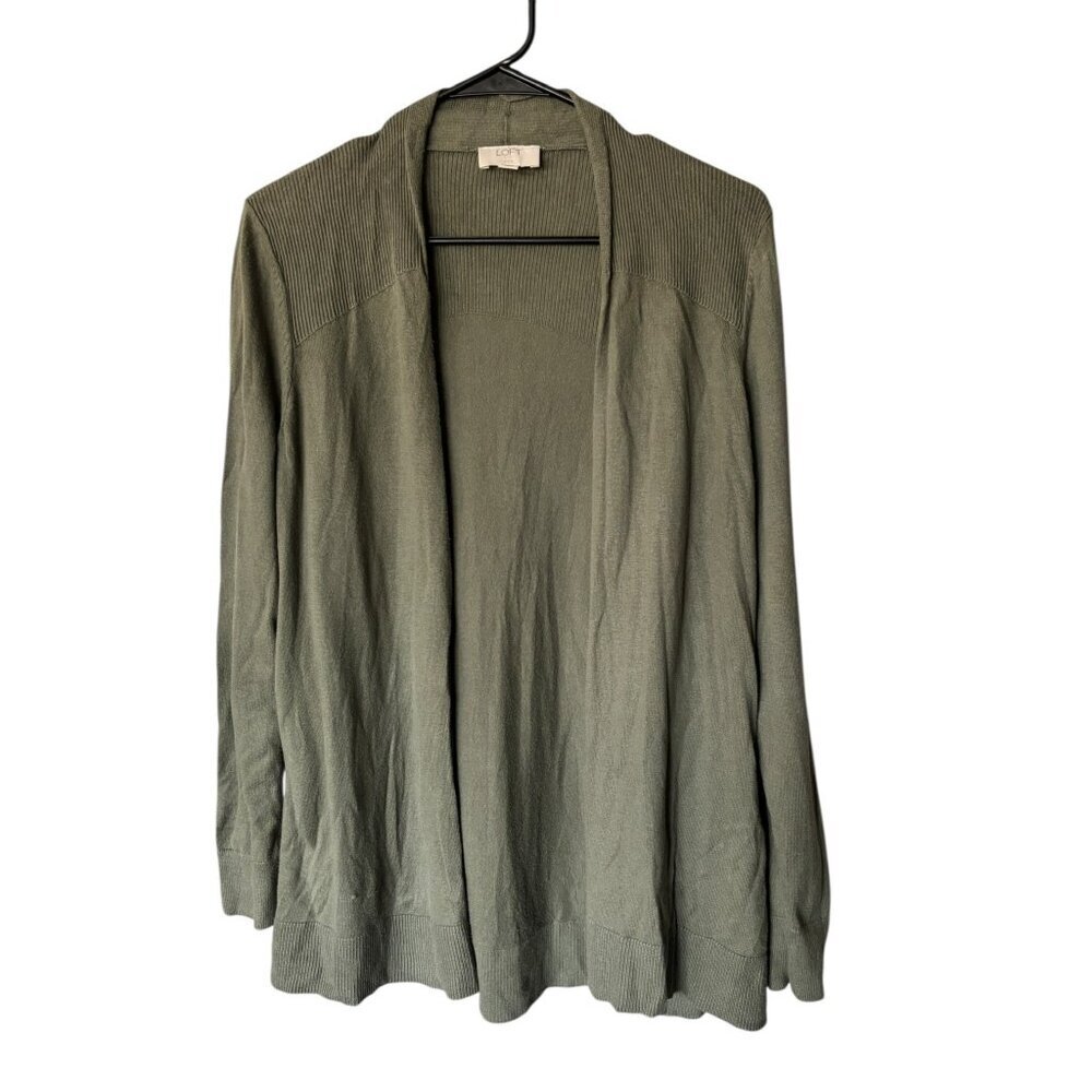 Loft Petite Women's Dark Green Cardigan